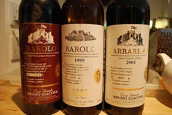 English: 3 bottles of Bruno Giacosa: Barolo ri...